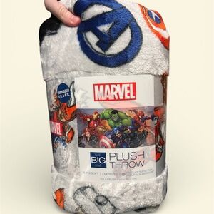The Big One Marvel Plush Throw - Blue, Red, Orange